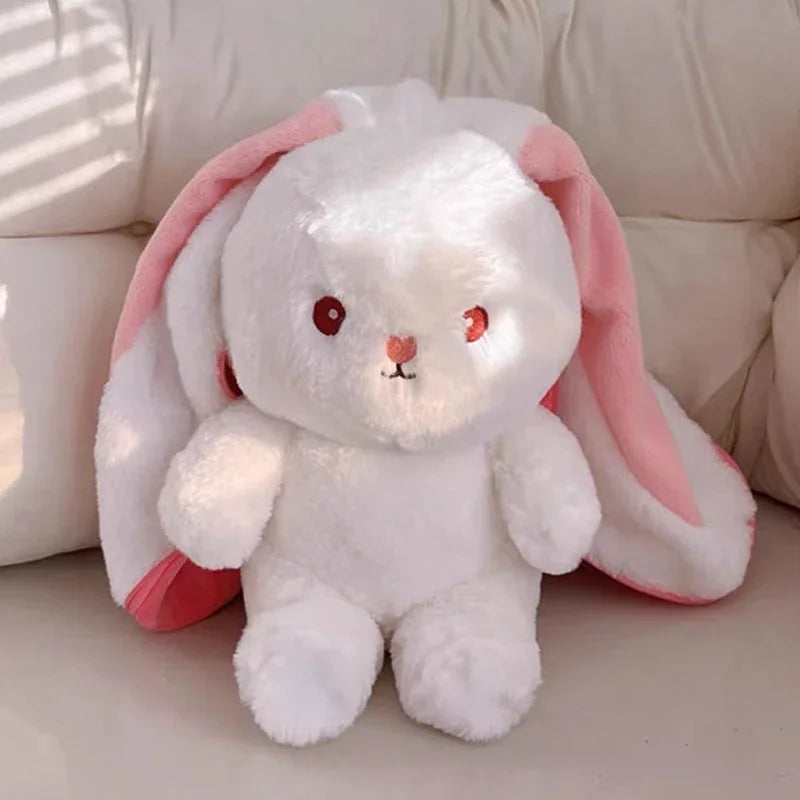 EZ 25cm Cute Strawberry Carrot Rabbit Plush Toy Stuffed Creative Into Fruit Transform Baby Cuddly Bunny Doll for Kid Birthday Gift