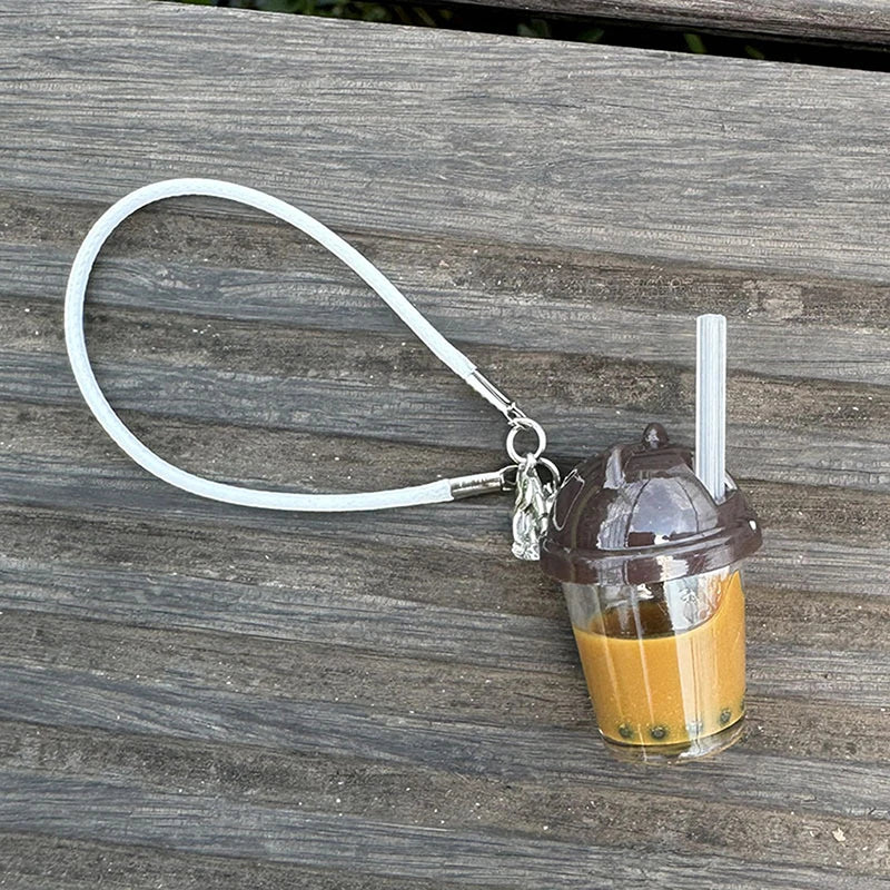 EZ 1 Piece 1:12 Doll House Mini Pearl Milk Tea Cup Model Pendant DIY Miniature Scene Accessories Doll House Decoration Toys