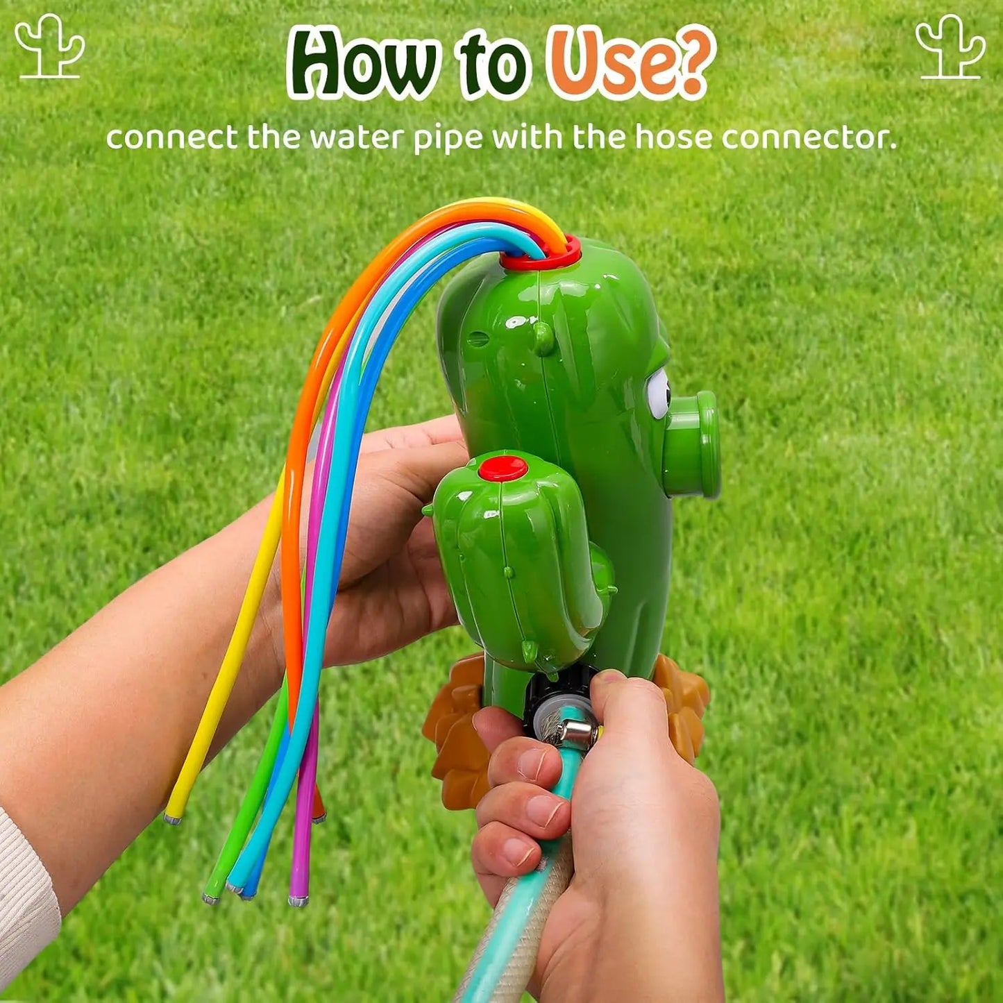 EZ Hydrant Sprinkler Outdoor Water Spray Toy Backyard Garden Water Toys Summer Yard Cartoon Splash Sprinkler Baby Bath Toy for Kids