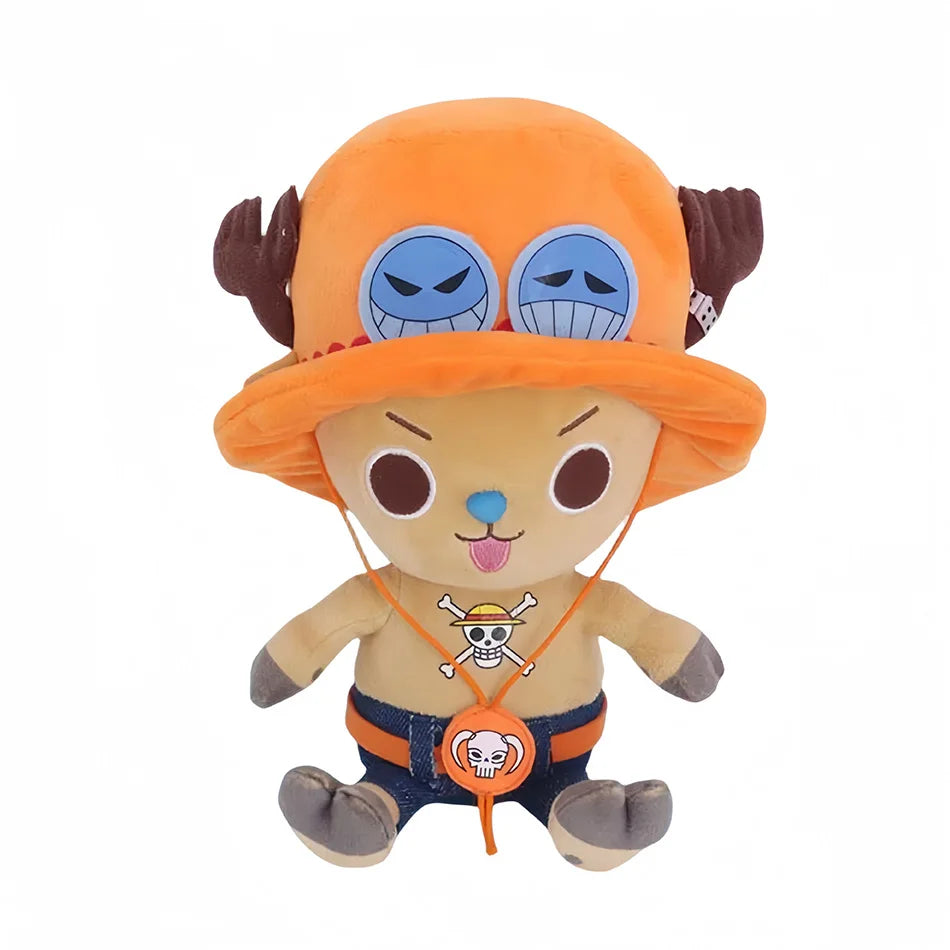 EZ Japanese Anime 25cm One Piece Original Plush Toys CartoonFigure Luffy Chopper Ace Roronoa Zoro Cute Stuffed Doll Kids Xmas Gifts
