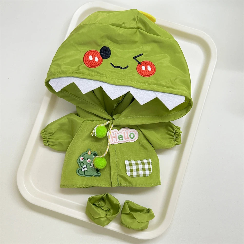 EZ Mini Doll'S Clothes Outfit Accessories For Ropa Labubu Idol doll Raincoat short rain boots rain shoes Clothing Gift