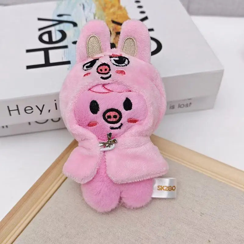 EZ Stray Kids Plush Toy Doll Seoul FM Session Same Style Cloak SKZOO Doll Dress Up Fang Can Small Doll Children's Plush Toy