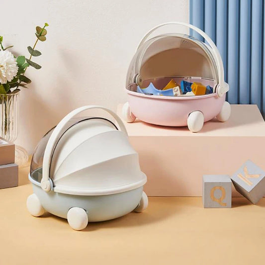 EZ In-Stock Labubu  Baby Stroller Storage Box Doll Decor Labubu Space Module Doll Sleep Cradle Cart Dolls Bed Furniture Accessories