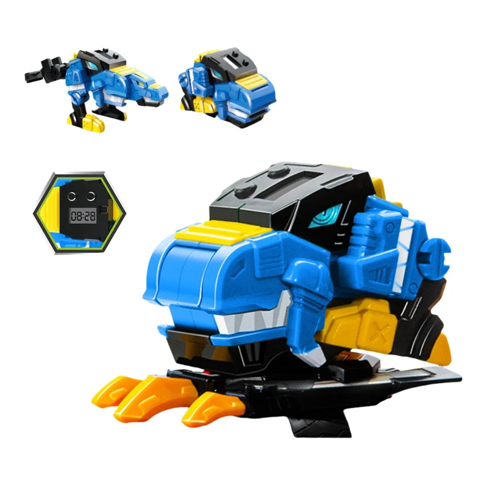 EZ Genuine Mini Secret Service Watch Toy Boy Mecha Robot Ruper Dinosaur Power Deformation Toy Suit Action Figures Kids Gifts