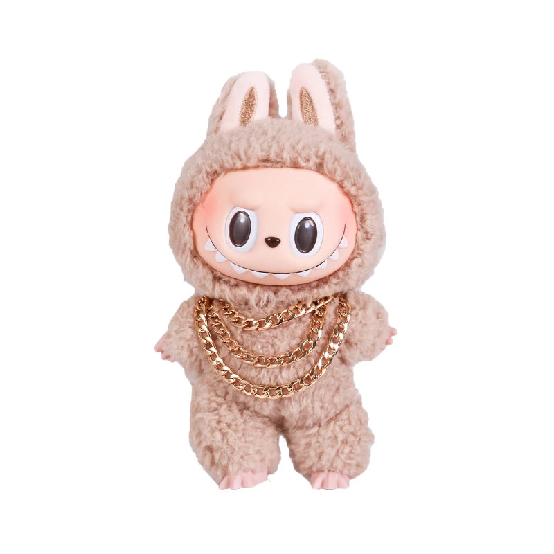 EZ Tidal Current Labubu Outfit Accessories Luxury Style 3-Layer Stacking Necklace Wearing a Headgear Dollhouse Ornaments Dress Up