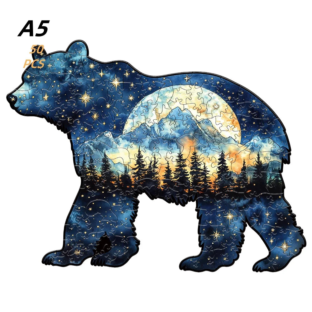 EZ Jigsaw Puzzle Mysterious Animal Puzzles Dog Puzzles Gift for Adult Kids Educational Fabulous Gift Interactive Games Wooden Toys