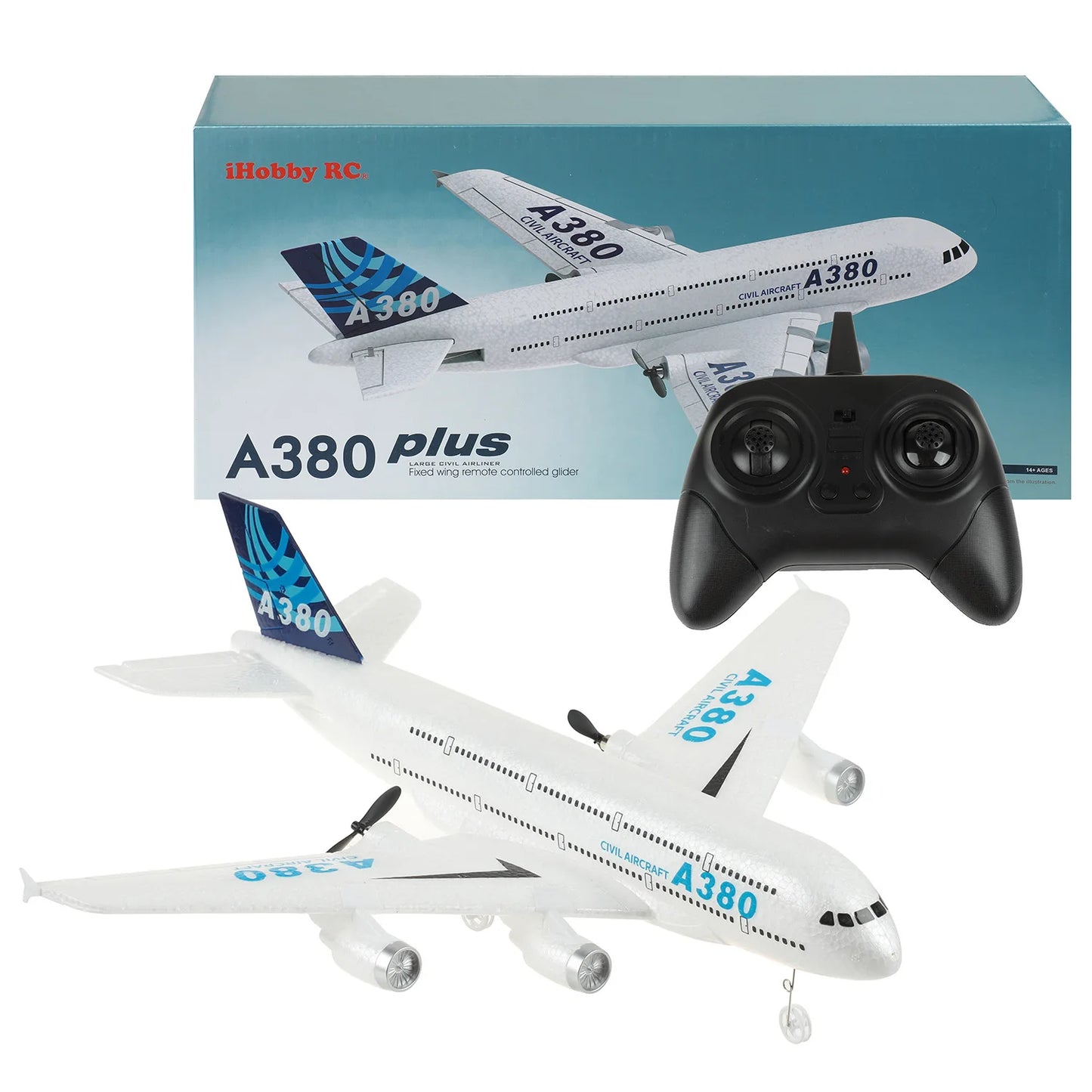 EZ A380 Airplane Airbus RC Airplane Foam Toys 2.4G Glide Fixed Wing RTF Plane Outdoor Toys Drone Modle Easy Fly Children Gift