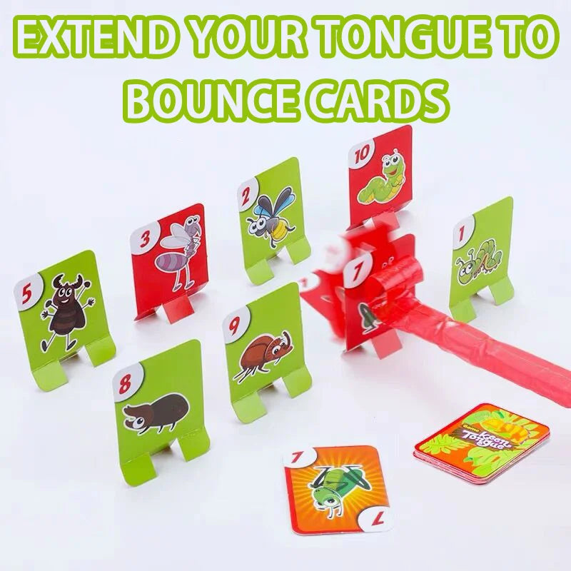 EZ Frog Lizard Mask Wagging Tongue Lick Cards Board Games for Children Family Party Toys Antistress Funny Desktop Puzzle Game Toys