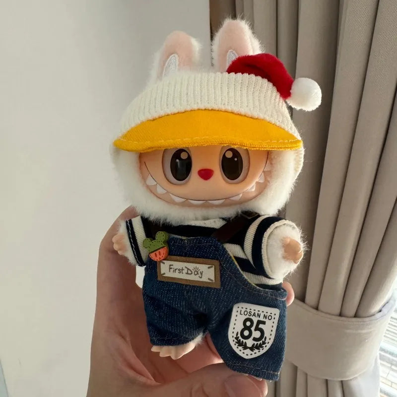 EZ Labubu Doll Hoodie Clothing Set – 17 cm (2-Piece Outfit)