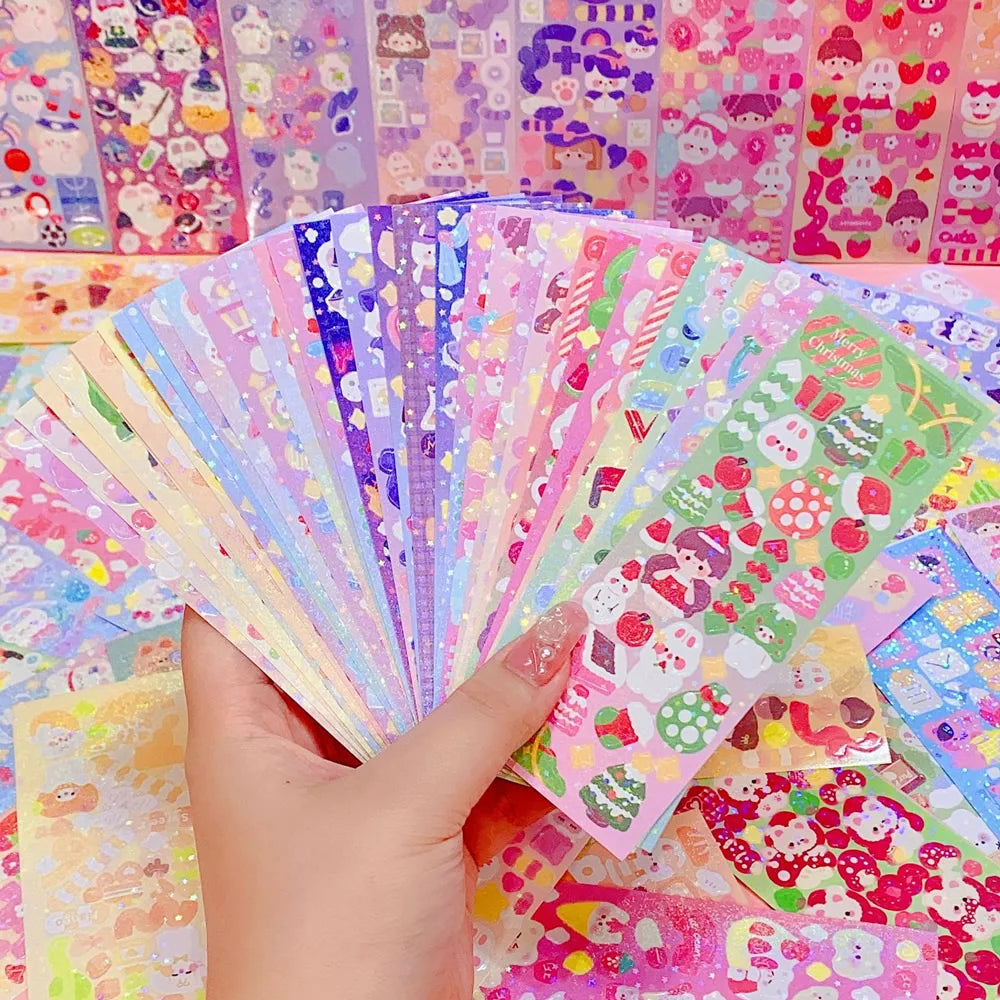 EZ Kawaii Stickers for Kids Cute Stationary Aesthetic Diary Decoration Art Supplies Stickers for Scrapbooking Lot Korean Paper Desk