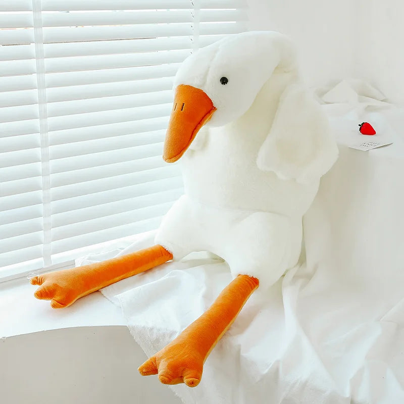 EZ 90-190cm Lovely Big White Goose Throw Pillow Plush Toy Big Goose Doll Sleep on Bed Birthday Gift Girl Envio Gratis Stuffed Toys