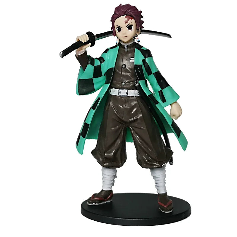 EZ Anime Figure Demon Slayer Figures Kimetsu No Yaiba Doll Tanjiro Nezuko Zenitsu Figurine Inosuke Warrior Action Figure Model Toys