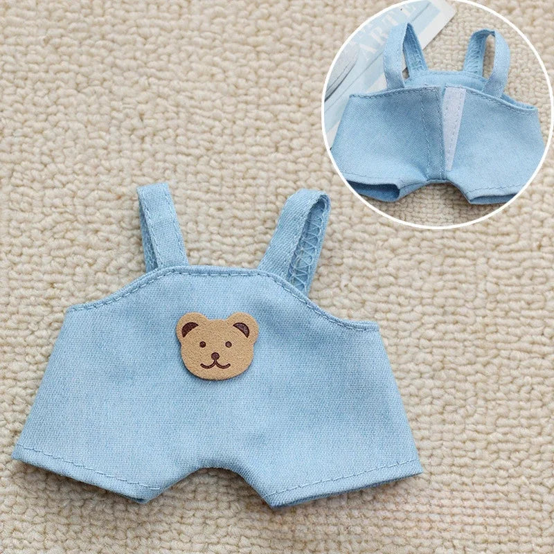 EZ Mini Doll'S Clothes Outfit Accessories For Korea Kpop Exo 15-17cm Labubu Idol V1 V2 Pocket overalls Clothing Gift