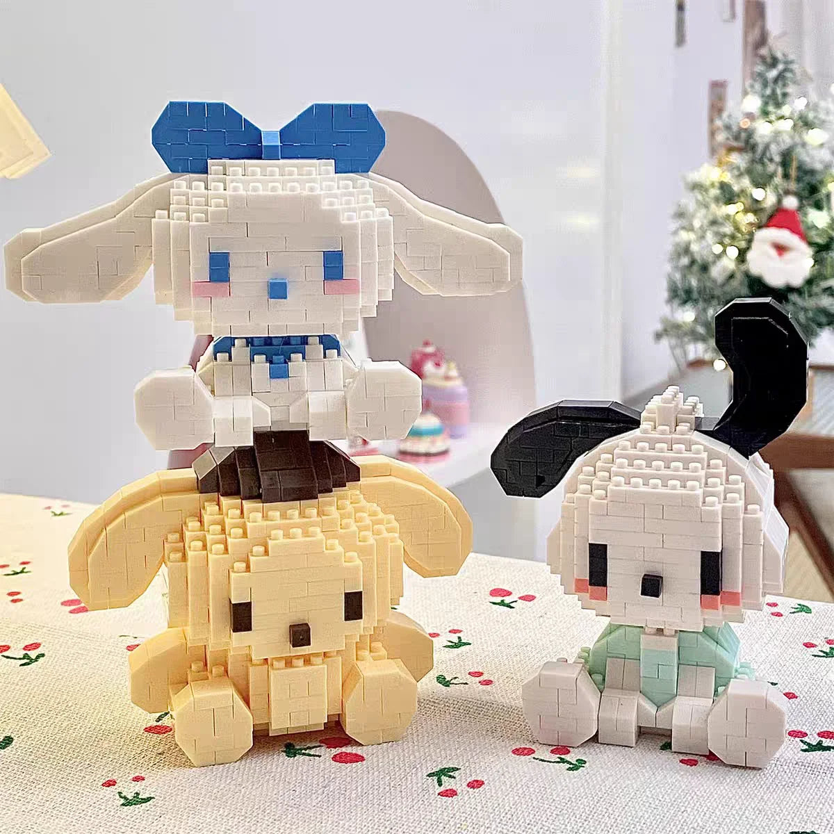 EZ KEEPPLEY Sanrio Anime Hello Kitty My Melody Cinnamoroll Pompompurin Kuromi Building Blocks Girl Kid Holiday Christmas Gift