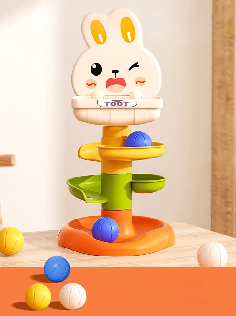 EZ Montessori Baby Ball Drop Toy Toddlers Educational Toys for Children Activity Games Baby Learning Tower Stacking Toys for Babies