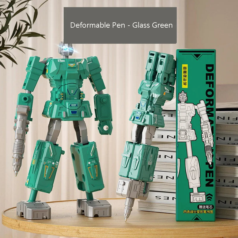 EZ Transformation Robot Toy Deformable Ballpoint Pen Children Toys Writing 2IN1 Educational Action Figure Model Toys for Kids Gift