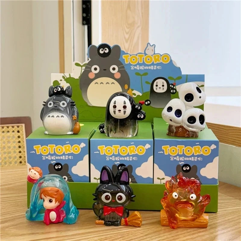 EZ Hayao Miyazaki's Elves Mysterious Blind Box Trendy Toy Desktop Ornaments Faceless Man Surprise Box Glowing Holiday Gift