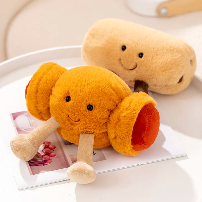 EZ New Cartoon Egg Stuffed Toy Expression Food Bread Toast Series Breakfast Doll Fun Decoration Pillow Baby Comfort Doll Xmas Gifts