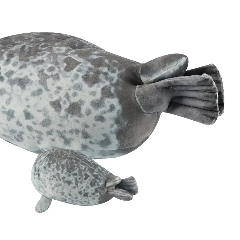 EZ 40cm Mother and son Seal five-piece plush toy Seal zipper toy for boys and girls Christmas Halloween gifts