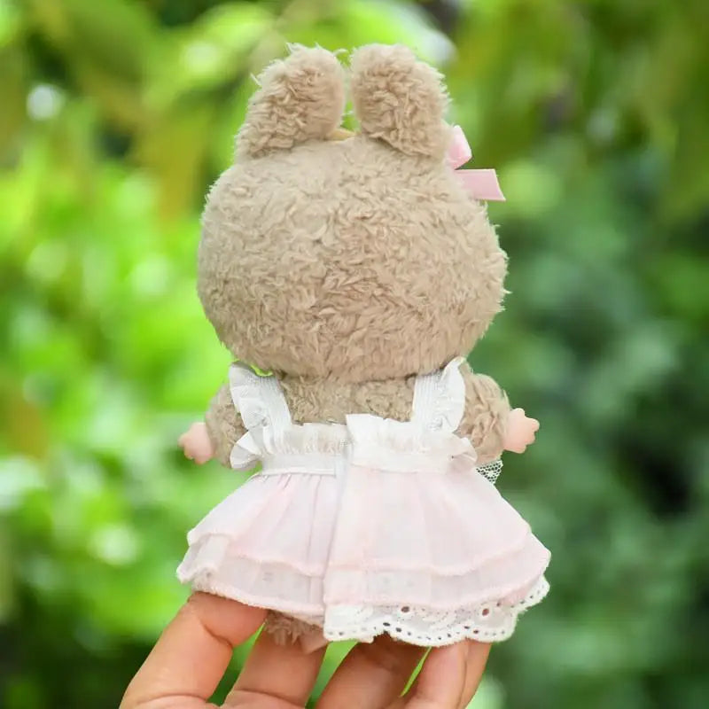 EZ Mini Plush Doll'S Clothes Outfit Accessories For Korea Kpop Exo Labubu V1 V2 Idol pink bow gauze skirt Clothing Gift