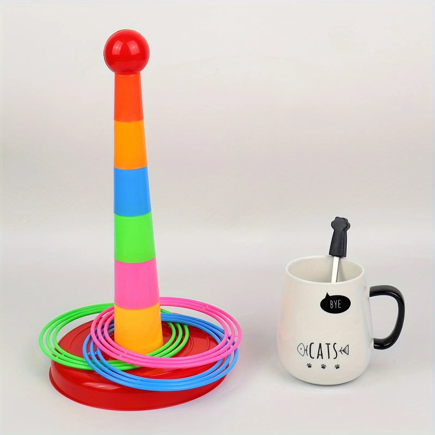 EZ Children's game tower toys, parent-child interactive puzzle games with throwing rings, and indoor and outdoor leisure games