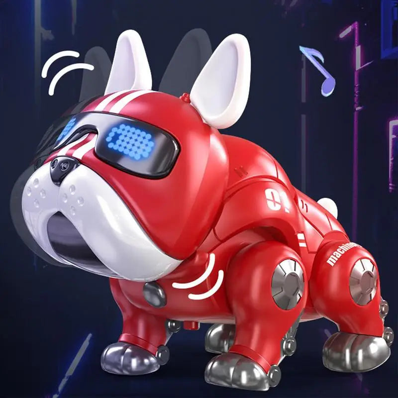EZ Dance Music Bulldog Robot Intelligent Interactive Dog With Light Toys For Children Kids Early Education Baby Toy Boys Girl