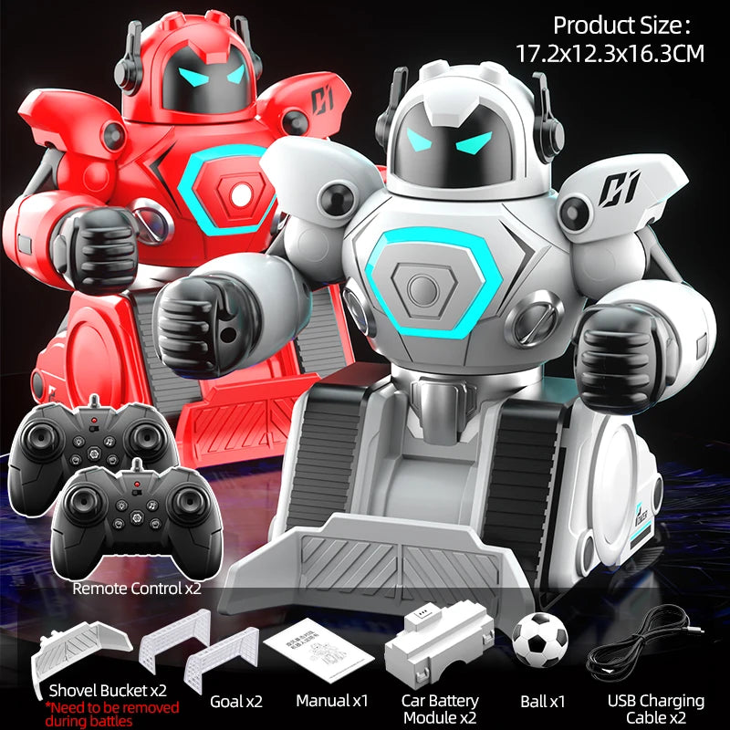 EZ JJRC R30 RC Robot 2Pcs for Battle Football Remote Control Robot Parent-child Interactive RC Battle Robot Toy Gift for Kids