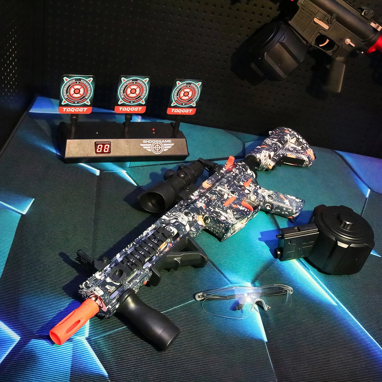 EZ M416 Electric Gel Ball Blaster Toy Gun， Manual/Automatic Mode  , Rechargeable - Suitable for Summer Outdoor Shooting Games