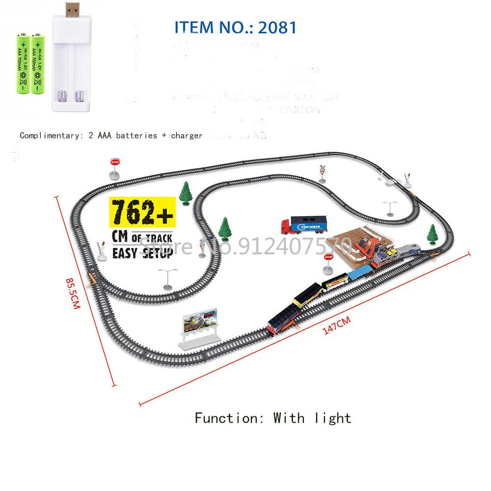 EZ Electric Train High Speed Train Model Railway Track Harmony Rail Toy Car  Assemble DIY Set Children Christmas Gift Toy for Boy