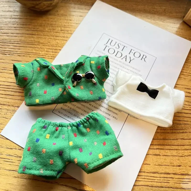 EZ Mini Plush Doll'S Clothes Outfit Accessories For Korea Kpop Exo 15-17cm Labubu Idol Little small suit hat glasses Clothing Gift