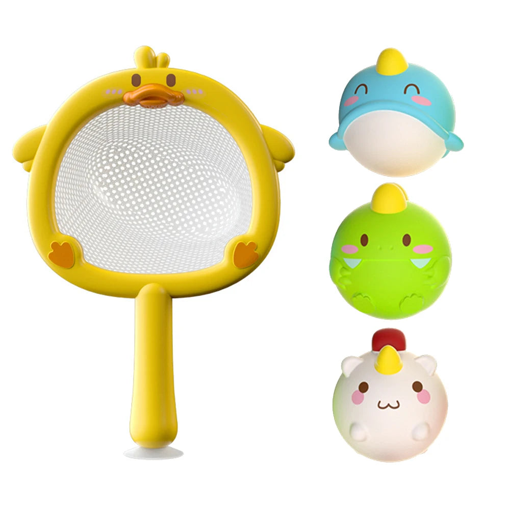 EZ Baby Cute Animals Bath Toy LED Light Up Toys Swimming Water Soft Rubber Float Induction Luminous Duck for Kids Play Funny Gifts