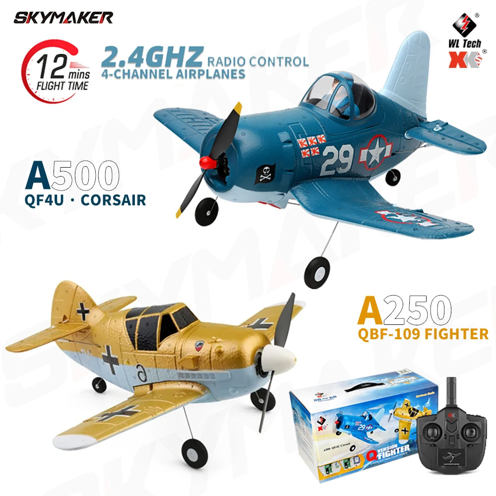 EZ WLtoys RC Plane A500 A250 Glider EPP Airplane 4CH 3D/6G 6-Axis Gyro Flying Remote Control Electric Model Plane Toys for Children