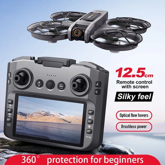 EZ 2025 New S156 Drone with Screen Brushless Optical Stream Positioning Quadcopter with Camera FPV Traverser Novice Toy Airplane