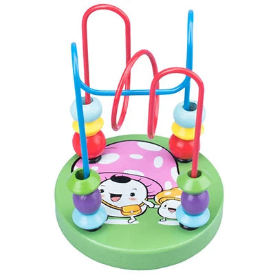 EZ Montessori Baby Toys Wooden Roller Coaster Bead Maze Abacus Math Toys Toddler Early Educational Toys for 1 2 3 Years Kids Gifts