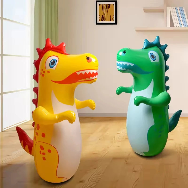 EZ Inflatable Tumbler Boxing Standing Punching Bag Dinosaur Model Parent Child Toys for Kids Games Sport Activity Outdoors Gifts