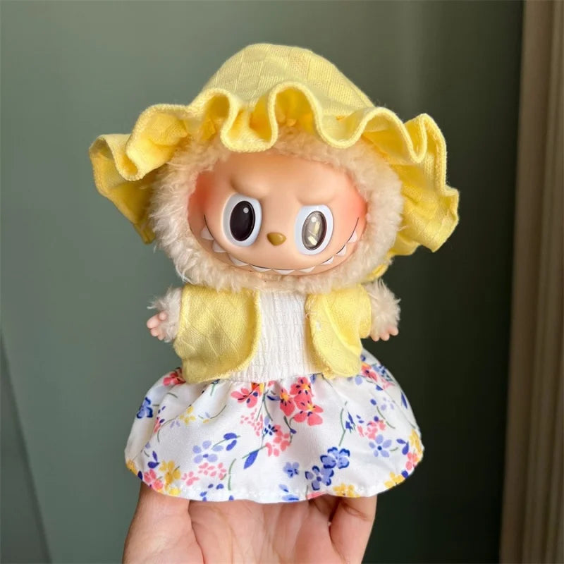 EZ Mini Plush Doll Clothes Outfit Accessories for 17cm Labubu V1 V2 and Multiple Series - The Perfect Attire for Your Doll