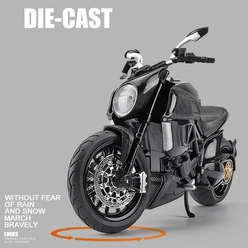 EZ 1:12 Ducati Diavel Carbon Red Die Cast Vehicles Collectible Hobbies Motorcycle Model Toys Birthday gift for children