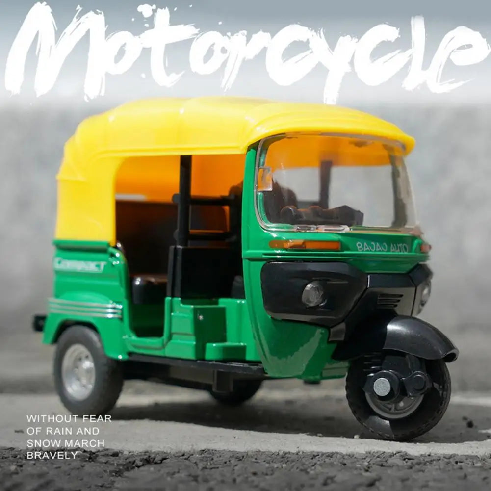 EZ 1:14 Tricycle Model Alloy with Sound and Light Pull Back Car Model Toy Motorcycle Model Toys Car Gifts for Kids for Colletion