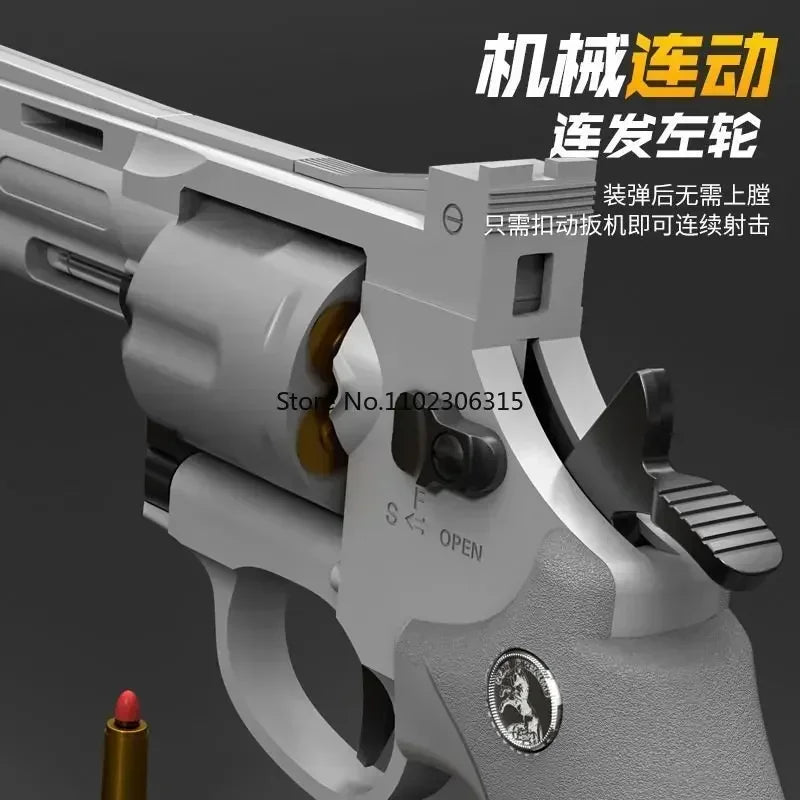 EZ Continuous Firing ZP5 357 Revolver Launcher Pistol Soft Dart Bullet Toy Gun CS Outdoor Game Weapon for Kids Adult