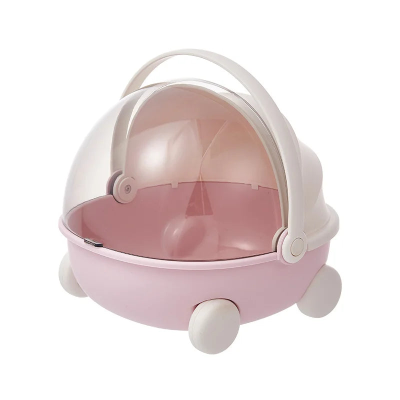 EZ In-Stock Labubu  Baby Stroller Storage Box Doll Decor Labubu Space Module Doll Sleep Cradle Cart Dolls Bed Furniture Accessories