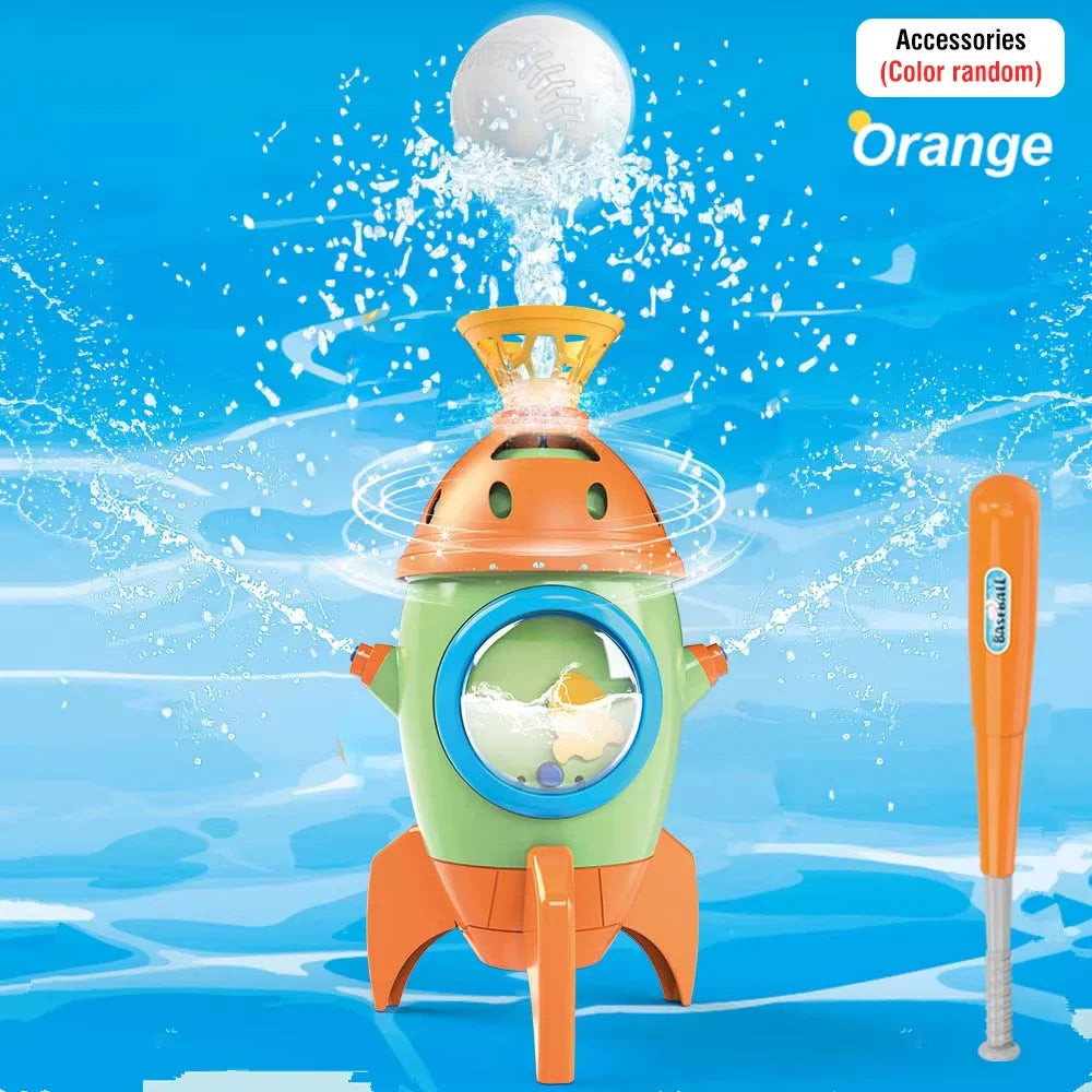 EZ outdoor Water Toy Baby Bath Toys Cartoon Frog Dinosaur Sprinkler Rotating Spray Garden Yard  Fun Games Toys for Kids boys girls