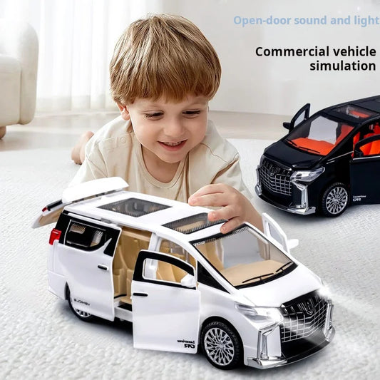 EZ 1:32 Children's Inertia Pull-back Car Toy with Lighting Sound Simulation Commercial Car Model Boy Gift Toy Car Kids Holiday Gift