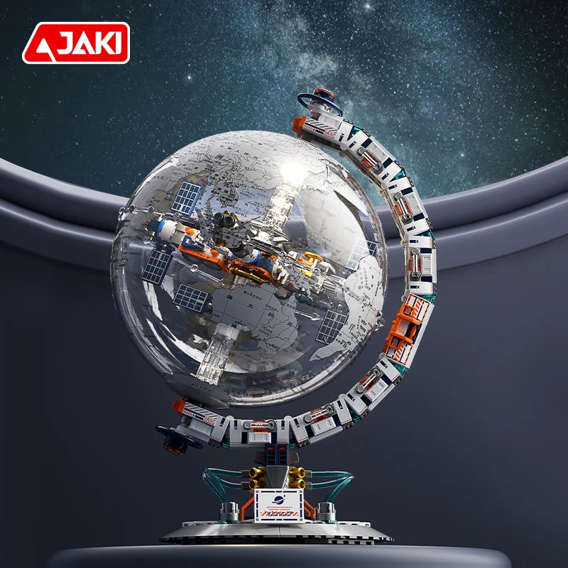 EZ CK003 Space Tide Play series Dawn Dawn Globe collectible grade building blocks assembled adult student educational toys