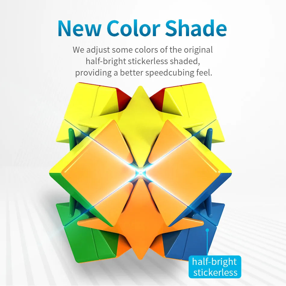 EZ [ECube] MoYu Cubing Classroom Meilong Polaris Cube Stickerless Mofangjiaoshi Magic Puzzle Cube Educational MoYu Polaris Cube Toy