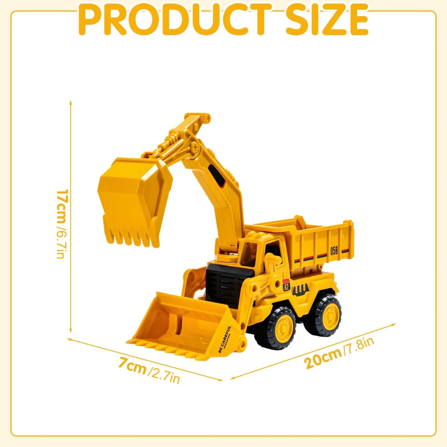 EZ Excavator Truck Model Toy Engineering Vehicle Toddler Early Education Construction Vehicles Truck Boys Gifts