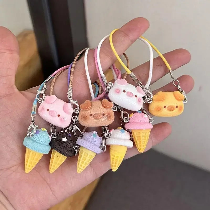 EZ For 17cm 3.0 labubu v1/v2/v3 Mini Ice Cream Bag  Bear Rose Accessories Doll House Accessories Bag Hanging（No dolls）