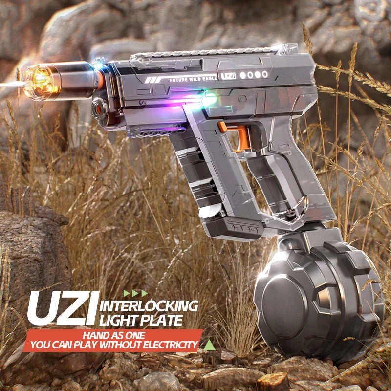 EZ UZI Electric Water Gun Toys for Kids Summer Outdoor Beach Pool Shooting Games Toy Children Automatic Continuous Water Squirt Gun