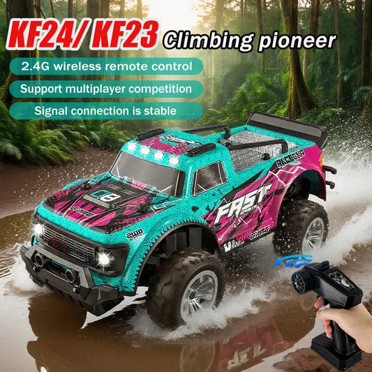 EZ 1:20 KF24 KF23 RC Car Off-Road 2WD Truck With LED Lights High Speed Remote Control Climbing Vehicle Kid Outdoor Competition Toys