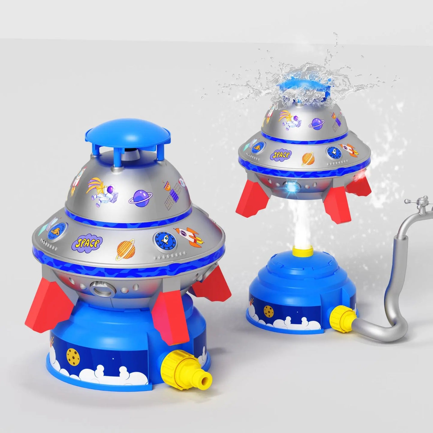 EZ outdoor Water Toy Baby Bath Toys Cartoon Frog Dinosaur Sprinkler Rotating Spray Garden Yard  Fun Games Toys for Kids boys girls