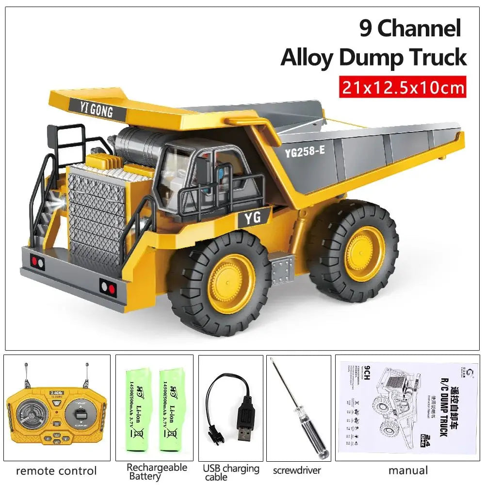 EZ 11CH RC Excavator 1:20 Remote Control Truck 2.4G RC Crawler Engineering Vehicle Excavator Truck Radio Control Toys Gifts
